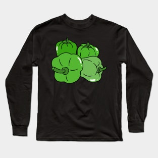 Four Green Bell Peppers Long Sleeve T-Shirt